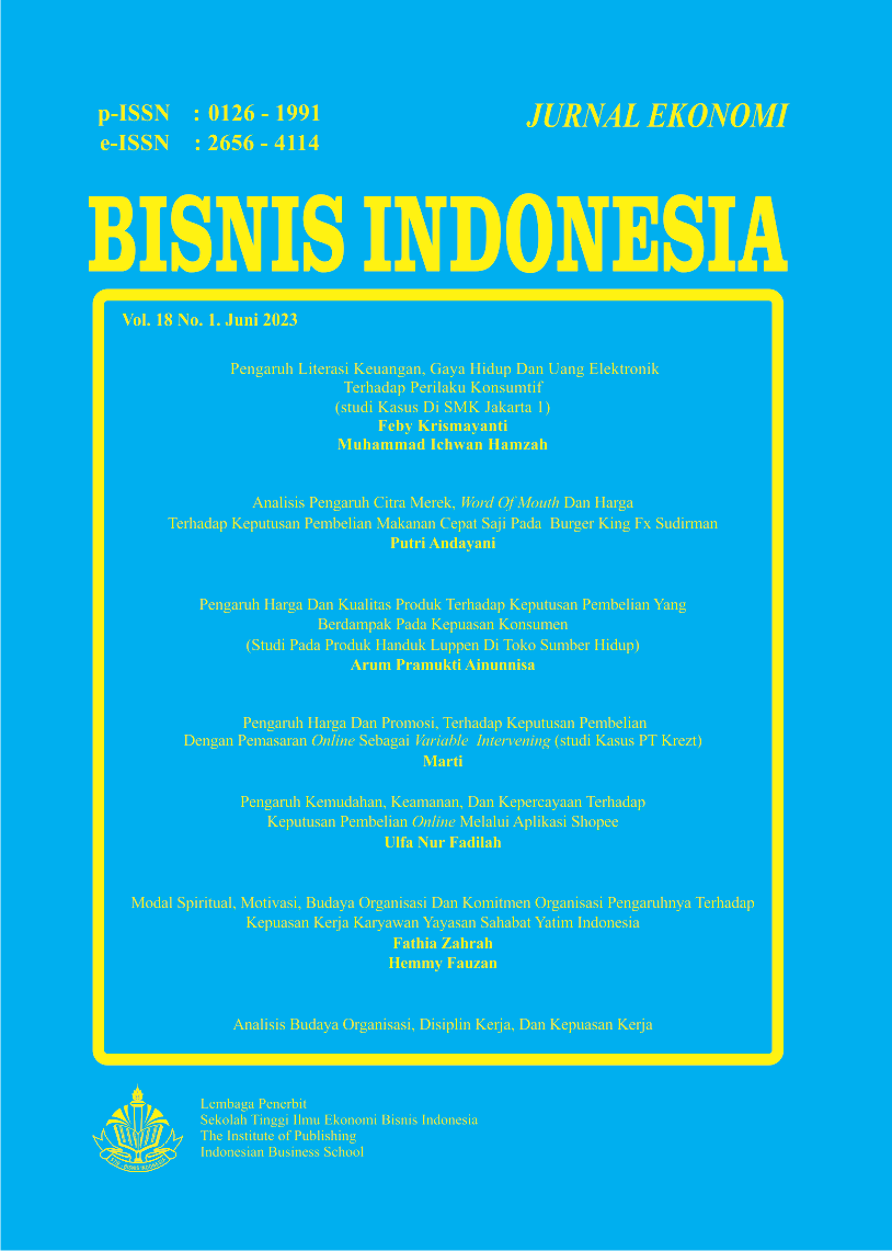 					View Vol. 18 No. 1 (2023): Jurnal Ekonomi Bisnis Indonesia
				